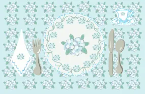 Laminated Placemat - Hydrangea Print