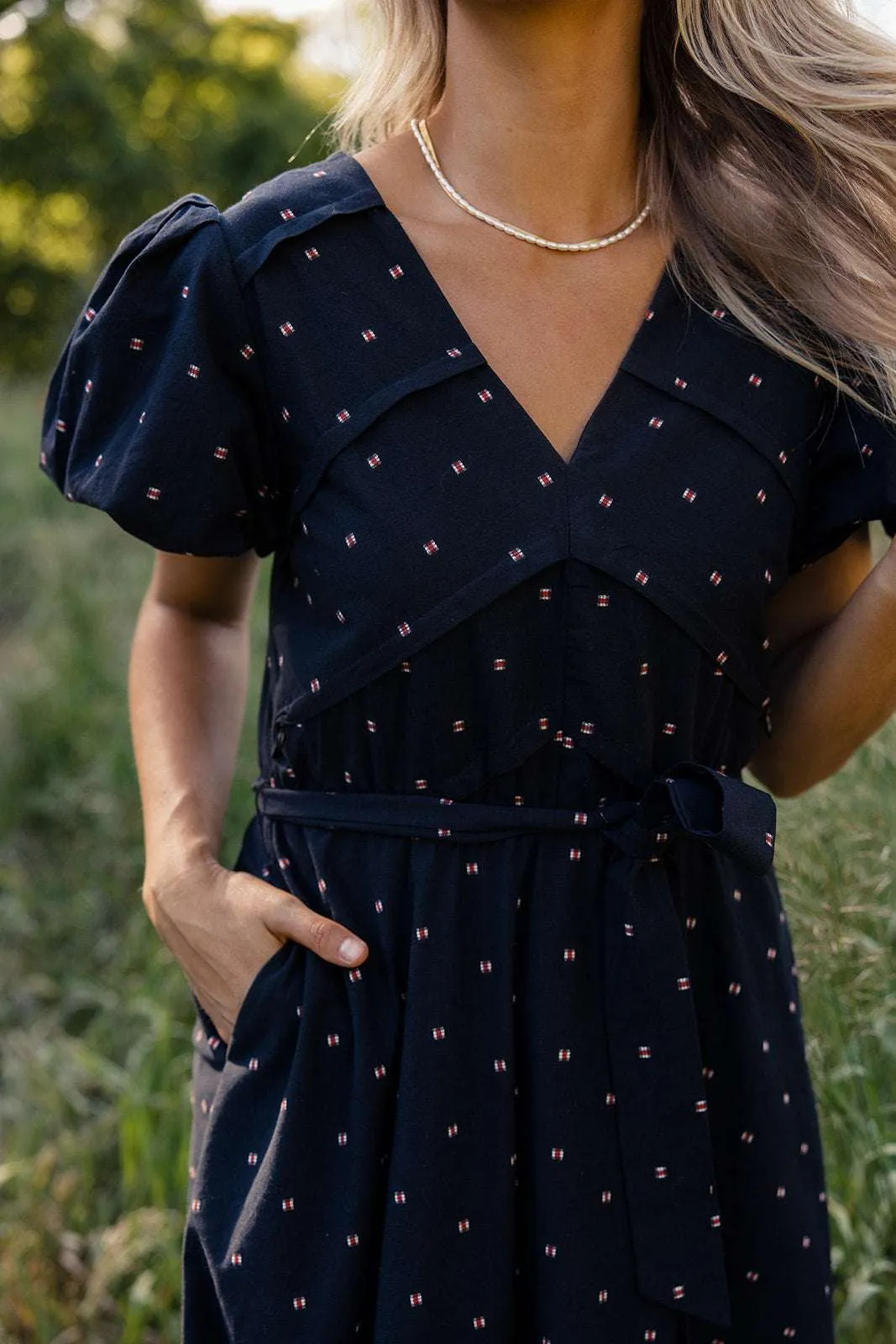 Lorelei Embroidered MOM Dress | Black