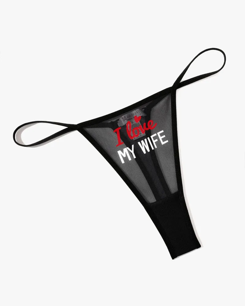 Low Rise T-back Mesh Panties