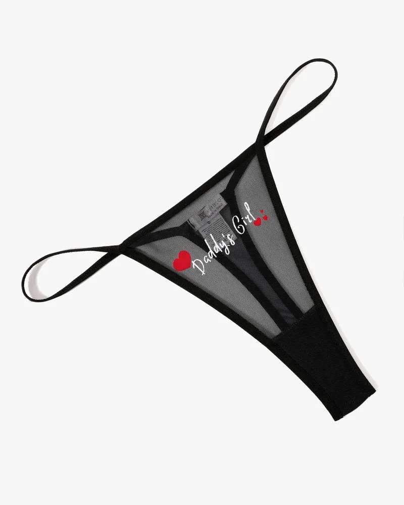 Low Rise T-back Mesh Panties