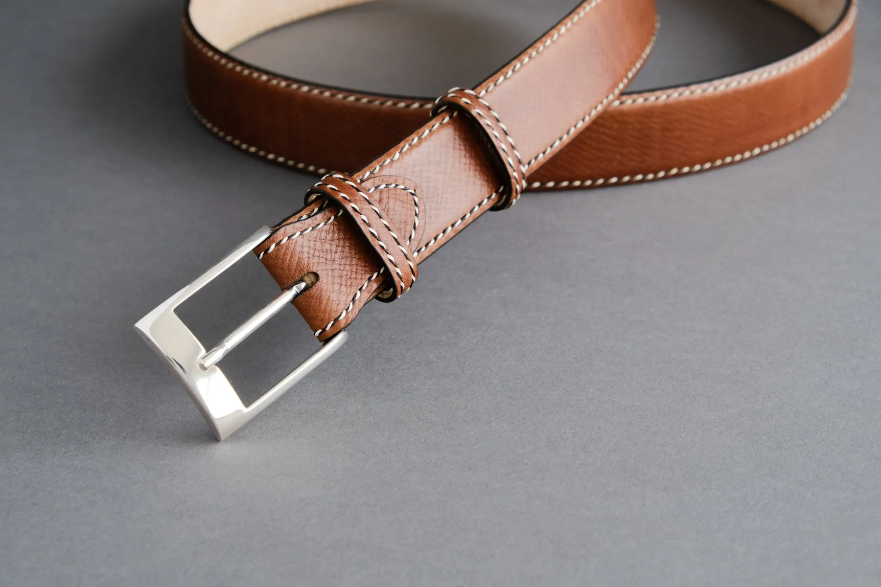 Made-To-Measure Handmade Belt In Russian Calf