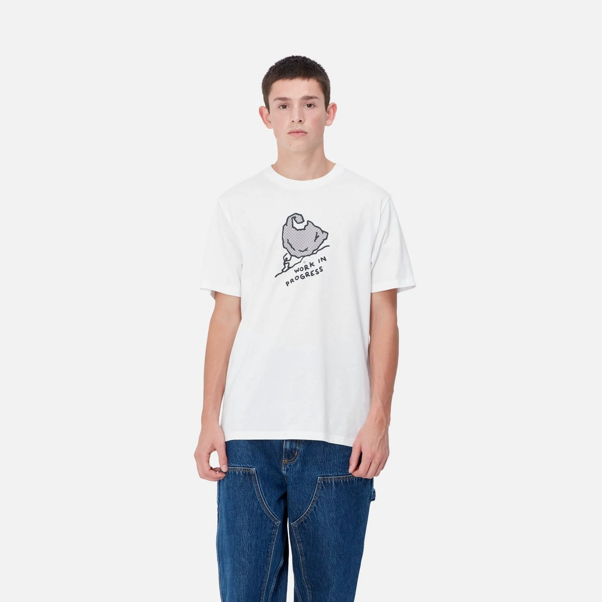 Move On Up T-Shirt | White / Black