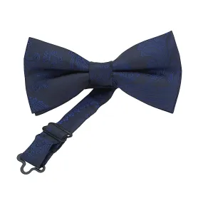 Navy Paisley Bowtie