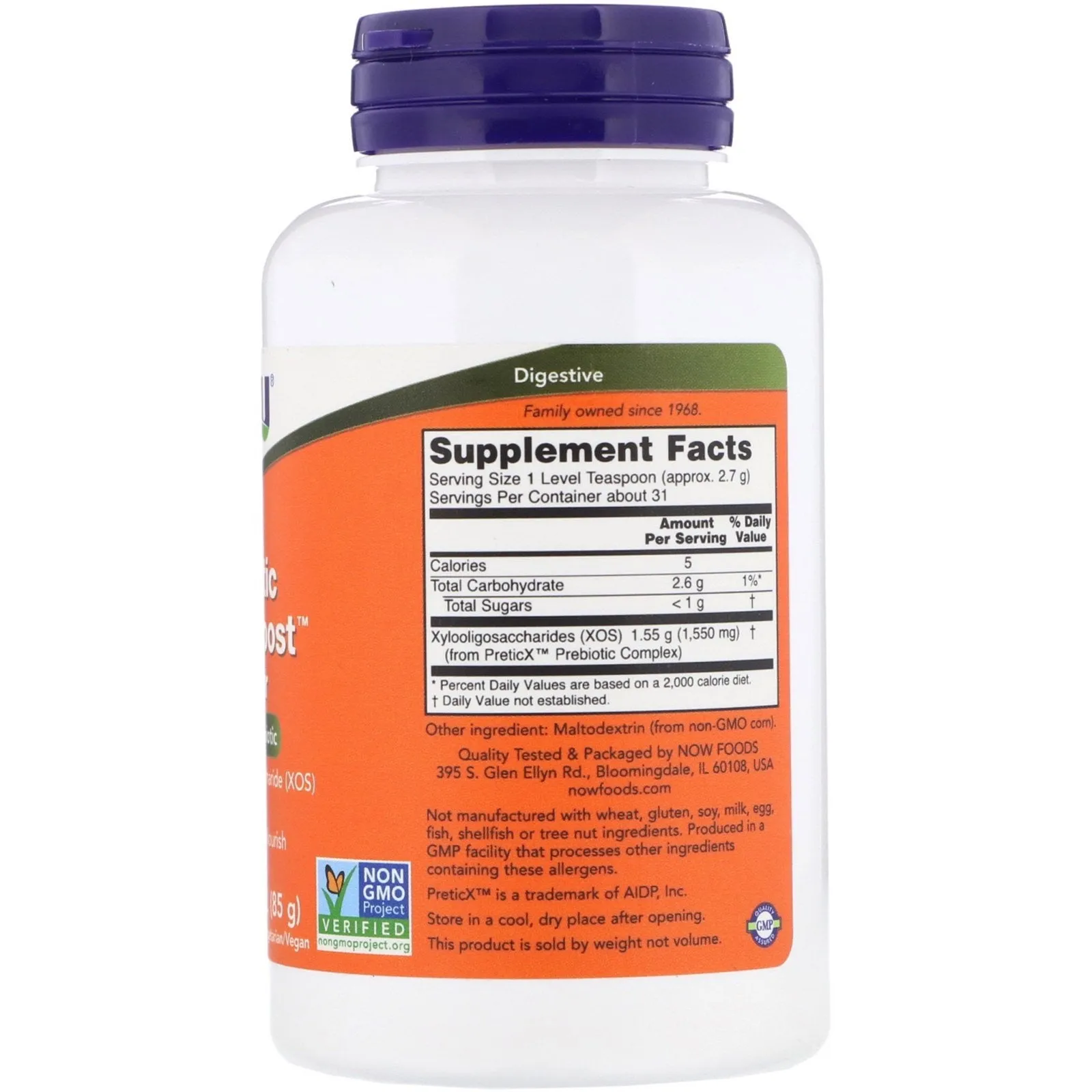 Now Foods Prebiotic Bifido Boost powder