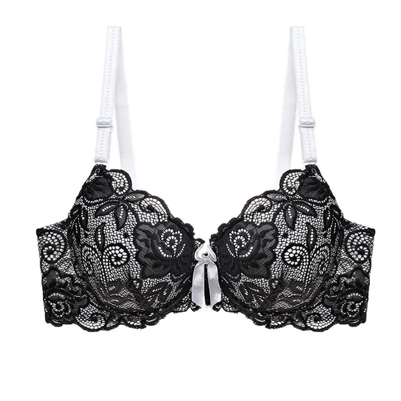 Plus Size Lace Bras for Women Sexy Lingerie Super Push Up Brassiere B C  Women's  Underwear