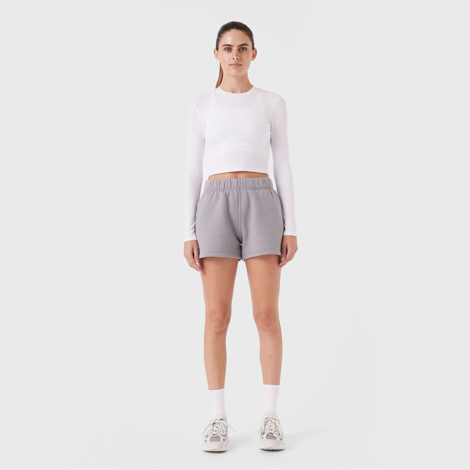 REC GEN - Form Rib Long Sleeve Tee White