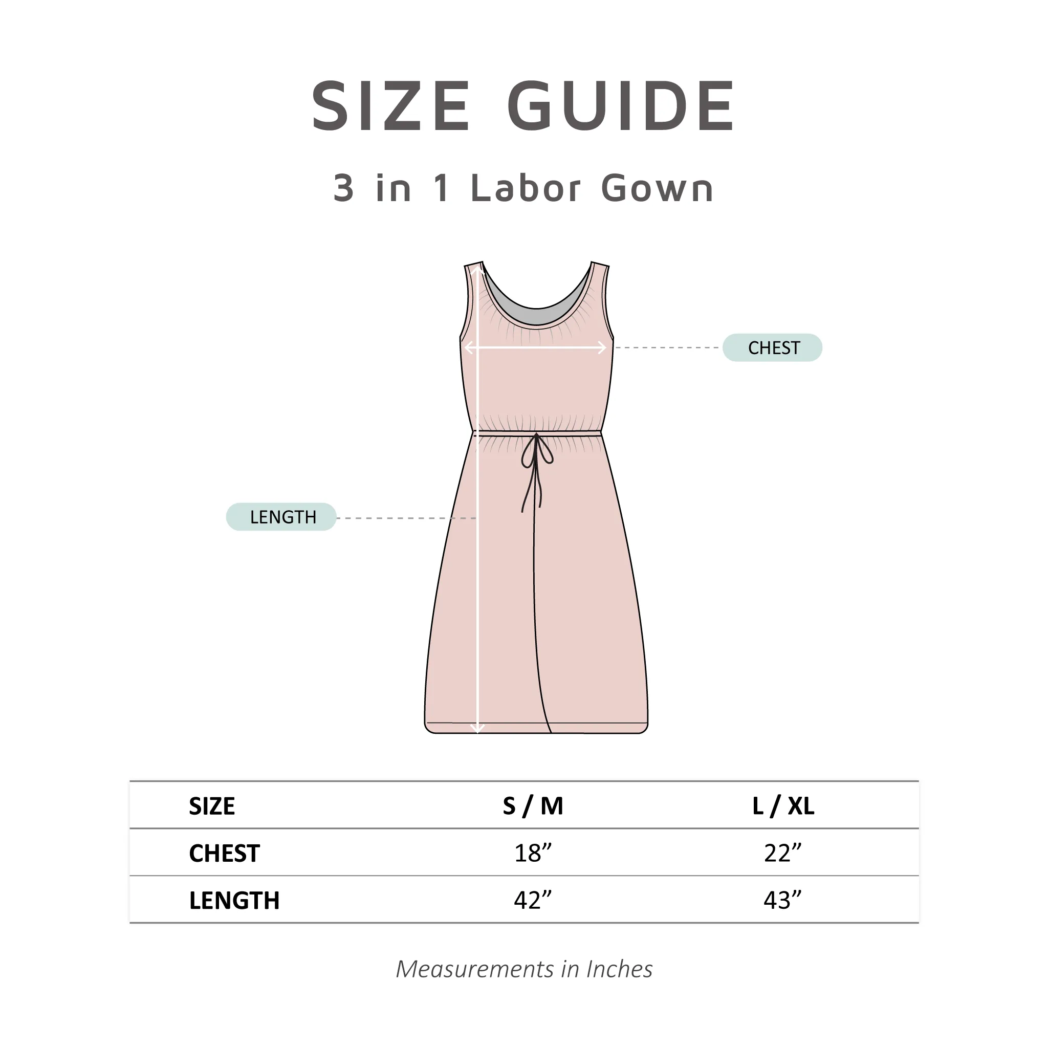 Sage 3 in 1 Labor Gown