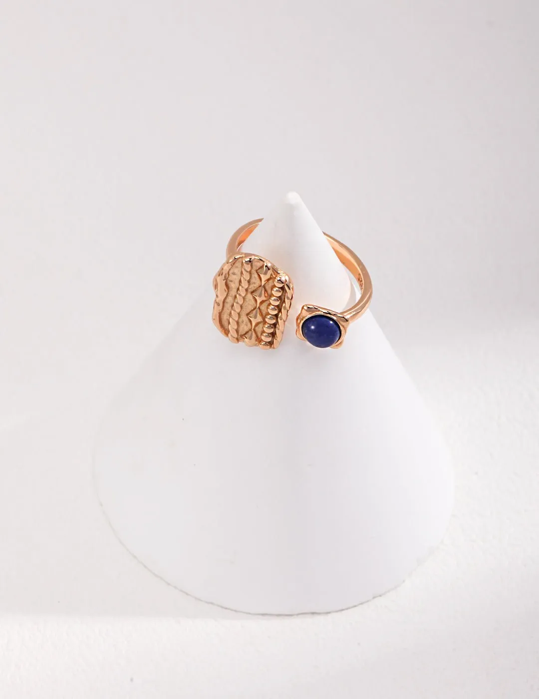 Sterling Silver Vintage Lapis Lazuli Open Rings