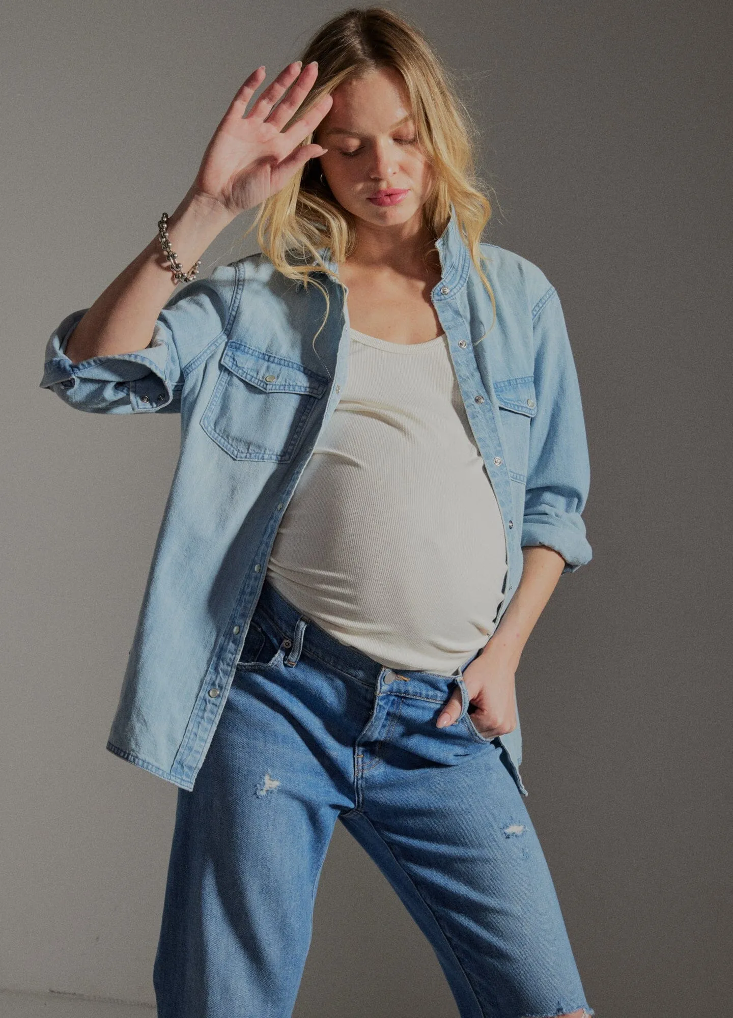 The Denim Maternity Shirt