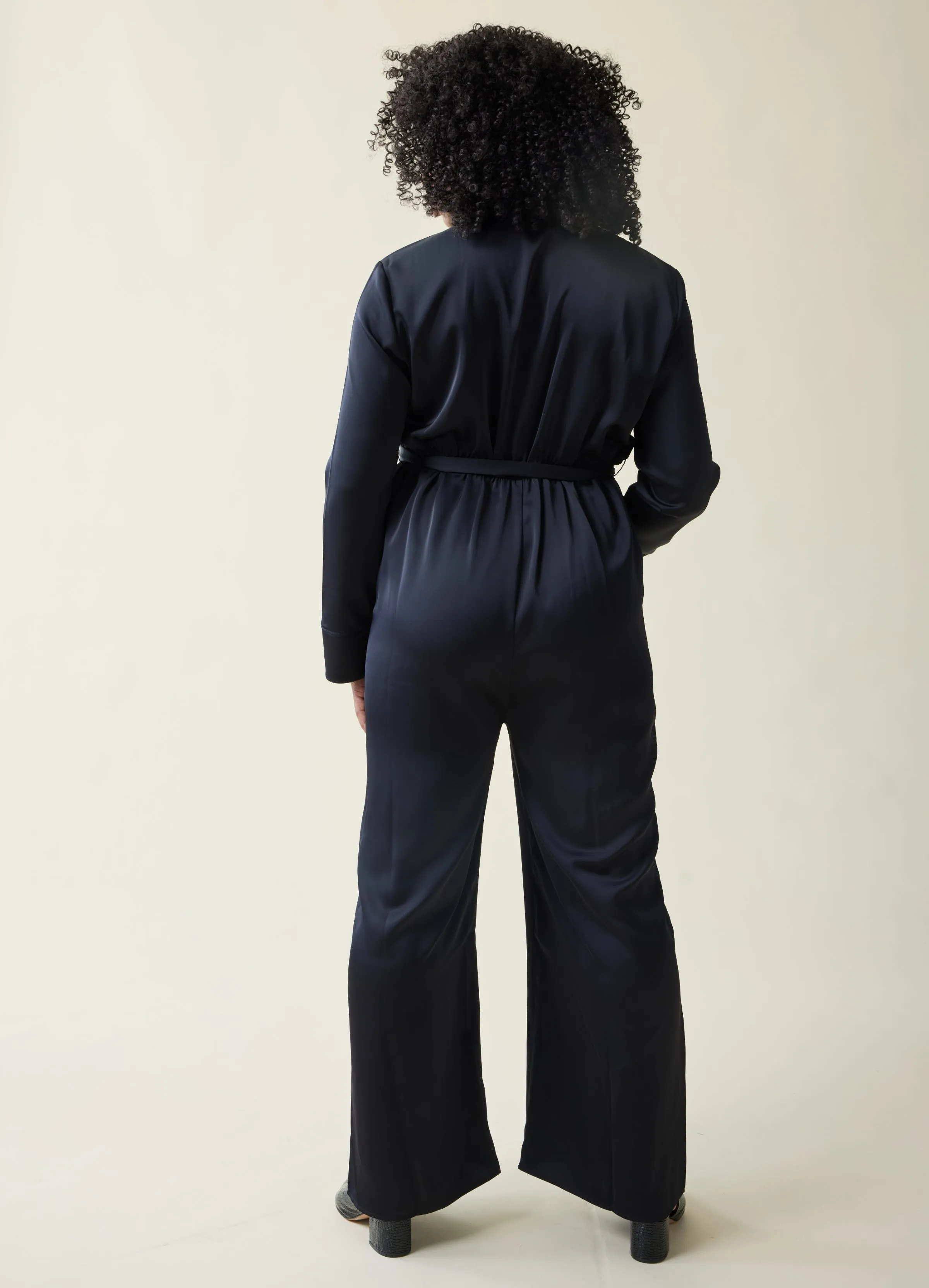 The Up-All-Night Black Maternity Jumpsuit