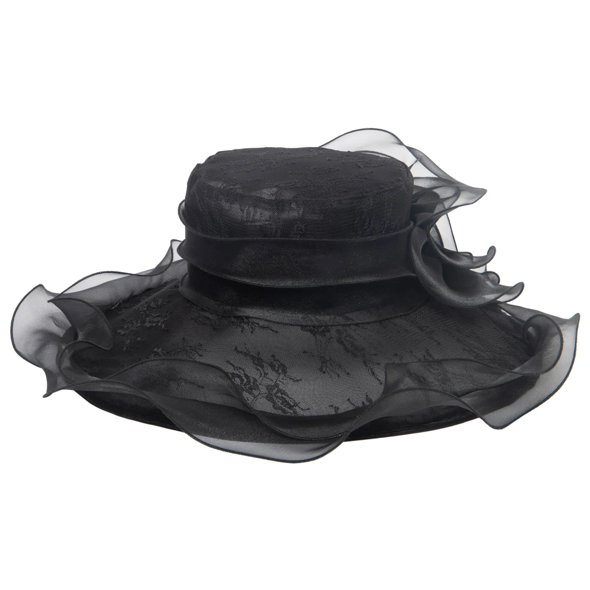 Women's Stiff Mesh Organza Dress Hat