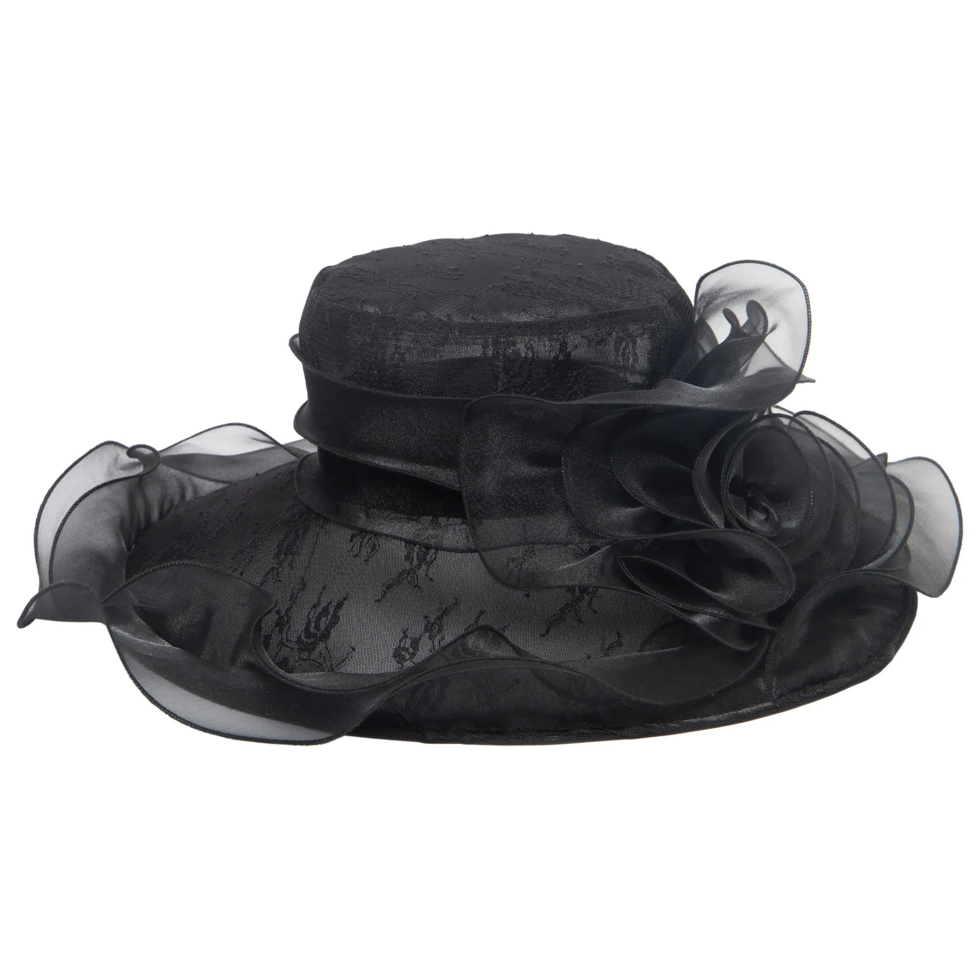 Women's Stiff Mesh Organza Dress Hat